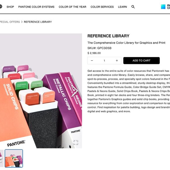 Pantone Reference Library: The Comprehensive Color Library for Graphics & Print - Picture 1 of 4